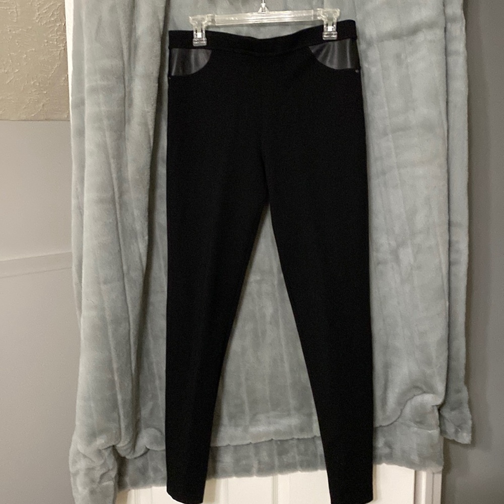 DKNY black knit pants